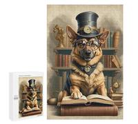 Jigsaws for Adults1000 PCS Smart German Shepherd Dog Jigsaw for Adults Toy Wall Decor Presents for Women Help The Brain Exercise 1000 PCS
