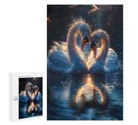 Jigsaws for Adults1000 PCS Sunset Swan Love Jigsaw for Adults Toy Wall Decor Presents for Women Help The Brain Exercise 1000 PCS