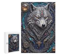 Jigsaws for Adults1000 PCS Techno Wolf Steampunk Jigsaw for Adults Toy Wall Decor Presents for Women Help The Brain Exercise 1000 PCS