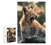 Jigsaws for Adults1000 PCS The Lynx Cub And Butterfly Jigsaw for Adults Toy Wall Decor Presents for Women Help The Brain Exercise 1000 PCS