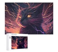 Jigsaws for Adults1000 PCS Thundering Cat Storms -2 Adult Jigsaw Puzzle DIY Toys Precision Cutting Deal As Gifts for The Whole Family 1000 PCS