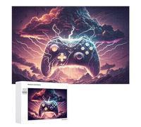 Jigsaws for Adults1000 PCS Thunderstorm Gaming Controller -1 Adult Jigsaw Puzzle DIY Toys Precision Cutting Deal As Gifts for The Whole Family 1000 PCS