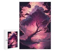 Jigsaws for Adults1000 PCS Thunderstorm Tree Lightning Jigsaws for Adults Brain Teaser Game Analysis And Logic Stress Reduction Gifts 1000 PCS