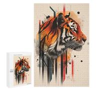 Jigsaws for Adults1000 PCS Tiger Art Print Poster-4 Jigsaw Puzzles for Adults Staycation Kill Time Help The Brain Exercise Family Fun & Game Night 1000 PCS