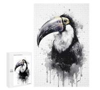 Jigsaws for Adults1000 PCS Toucan Beauty Black Ink Jigsaw for Adults Toy Wall Decor Presents for Women Help The Brain Exercise 1000 PCS