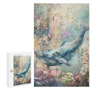 Jigsaws for Adults1000 PCS Whale in Floral Ocean Jigsaw Puzzles for Adults For Family Fun Challenging To Complete Learning Educational Toys 1000 PCS