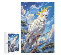 Jigsaws for Adults1000 PCS White Cockatoo on Branch Jigsaw for Adults Toy Wall Decor Presents for Women Help The Brain Exercise 1000 PCS