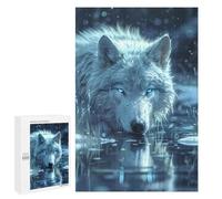Jigsaws for Adults1000 PCS Wild Wolf in The Snow Jigsaw Puzzle Brain Teaser Game Analysis And Logic Deal As Gifts for The Whole Family 1000 PCS