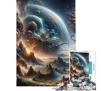 Jigsaws for Adults1000 Pieces A Surreal Scene AntiStress Brain Challenge No Odd Smell Safe Materials Festive Holiday Wall Art Decor (Size 50x75cm)