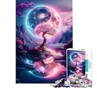Jigsaws for Adults1000 Pieces A Yin And Yang Landscape AntiStress Brain Challenge No Odd Smell Safe Materials Festive Holiday Wall Art Decor (Size 38x52cm)