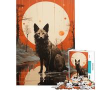 Jigsaws for Adults1000 Pieces Aardwolf AntiStress Brain Challenge No Odd Smell Safe Materials Festive Holiday Wall Art Decor (Size 38x26cm)