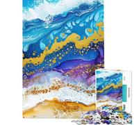 Jigsaws for Adults1000 Pieces Abstract Beach And Ocean AntiStress Brain Challenge No Odd Smell Safe Materials Festive Holiday Wall Art Decor (Size 50x75cm)