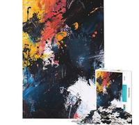 Jigsaws for Adults1000 Pieces Abstract Expressionist Painting AntiStress Brain Challenge No Odd Smell Safe Materials Festive Holiday Wall Art Decor (Size 38x52cm)