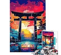 Jigsaws for Adults1000 Pieces Abstract Gate Torii AntiStress Brain Challenge No Odd Smell Safe Materials Festive Holiday Wall Art Decor (Size 50x75cm)