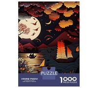 Jigsaws for Adults1000 Pieces Abstract Moonlight Jigsaw for Adults Brain Teaser Game Staycation Kill Time for Birthday, Chrismas 38x26cm/1000pcs