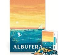 Jigsaws for Adults1000 Pieces Albufera Valencia Spain Travel Art Print Exact Edge Art Thinking Skill Game Quiet Play Game Birthday Mind Gift (38x52cm)