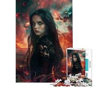 Jigsaws for Adults1000 Pieces Anime Black Hair Women Help The Brain Exercise Learning Educational Brain Teaser Game for Age 14+ Game (38x26cm)