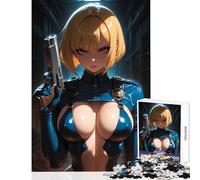Jigsaws for Adults1000 Pieces Anime Cop with Gun Adult Jigsaw Puzzles Difficult Challenge for Birthday, Chrismas Unique Birthday And Xmas Gifts (38x52cm)