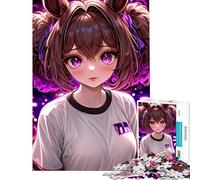 Jigsaws for Adults1000 Pieces Anime Girl with Horse Ears Fun at Home Activities, Pattern Assembly Hands-on Game for And 14 Years And over (50X75CM)
