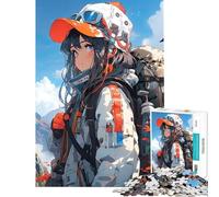 Jigsaws for Adults1000 Pieces Anime Hiking Backpacker Help The Brain Exercise Learning Educational Brain Teaser Game for Age 14+ Game (38x52cm)