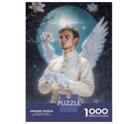 Jigsaws for Adults1000 Pieces Archangel Gabriel in Moonlight Puzzles for Adults Anti-Stress Toys Hand Speed Race Help The Brain Exercise 38x26cm/1000pcs