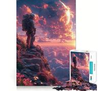 Jigsaws for Adults1000 Pieces Astronaunt Another Planet Exact Edge Art Thinking Skill Game Quiet Play Game Birthday Mind Gift (50x75cm)