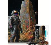 Jigsaws for Adults1000 Pieces Astronaut And Ancient Obelisk Smooth Joint Fun Cognitive Game Toy Casual Game Time Birthday Mind Gift (38x52cm)