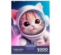 Jigsaws for Adults1000 Pieces Astronaut Baby Red Kitten Jigsaws for Adults Hands-on Game Difficult Challenge Help The Brain Exercise 52x38cm/1000pcs