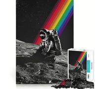 Jigsaws for Adults1000 Pieces Astronaut Cosmic Rainbow Smooth Joint Fun Cognitive Game Toy Casual Game Time Birthday Mind Gift (38x52cm)
