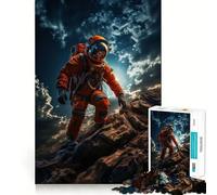 Jigsaws for Adults1000 Pieces Astronaut Exact Edge Art Thinking Skill Game Quiet Play Game Birthday Mind Gift (50x75cm)