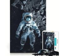 Jigsaws for Adults1000 Pieces Astronaut Lies on The Moon Smooth Joint Fun Cognitive Game Toy Casual Game Time Birthday Mind Gift (38x52cm)