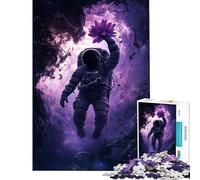 Jigsaws for Adults1000 Pieces Astronaut With A Flower Help The Brain Exercise Learning Educational Brain Teaser Game for Age 14+ Game (38x52cm)