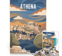 Jigsaws for Adults1000 Pieces Athens Greece Classical Landscape, Toy Wall Decor, Challenging To Complete, Deal As Gifts for The Whole Family 50x75cm