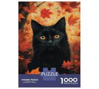 Jigsaws for Adults1000 Pieces Autumn Cat's Gaze -2 Jigsaws for Adults Hands-on Game Difficult Challenge Help The Brain Exercise 52x38cm/1000pcs