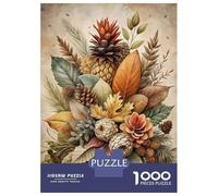 Jigsaws for Adults1000 Pieces Autumnal Still Life with Pineapple Adult Jigsaw Puzzle Brain Teaser Game Enhance Memory Stress Reduction Gifts 52x38cm/1000pcs