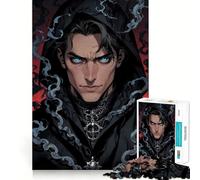 Jigsaws for Adults1000 Pieces Azure Shadows︰ The Frost Necromancer Smooth Joint Fun Cognitive Game Toy Casual Game Time Birthday Mind Gift (38x52cm)