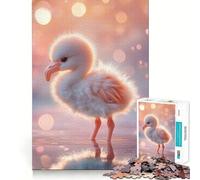 Jigsaws for Adults1000 Pieces Baby Flamingo Sunset Smooth Joint Fun Cognitive Game Toy Casual Game Time Birthday Mind Gift (38x52cm)