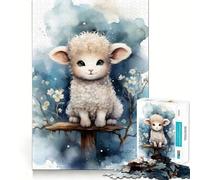 Jigsaws for Adults1000 Pieces Baby Sheep Smooth Joint Fun Cognitive Game Toy Casual Game Time Birthday Mind Gift (38x52cm)