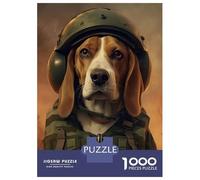 Jigsaws for Adults1000 Pieces Beagle Soldier Adult Jigsaw Puzzle Brain Teaser Game Enhance Memory Stress Reduction Gifts 70x50cm/1000pcs