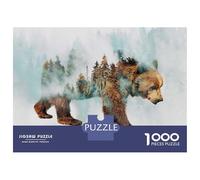 Jigsaws for Adults1000 Pieces Bear Jigsaw for Adults Brain Teaser Game Staycation Kill Time for Birthday, Chrismas 52x38cm/1000pcs