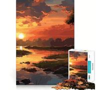 Jigsaws for Adults1000 Pieces Beautiful Nature Landscape Exact Edge Art Thinking Skill Game Quiet Play Game Birthday Mind Gift (50x75cm)