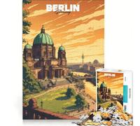 jigsaws for adults1000 pieces Berlin Cathedral Golden Hour | 38x26cm For family fun Fun activities at home Enhance love between couples