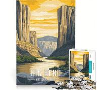 Jigsaws for Adults1000 Pieces Big Bend National Park Poster, Practical Game, But Fun And Humorous, Suitable for Desktop Decoration 50x75cm
