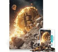Jigsaws for Adults1000 Pieces Bitcoin Strong Clean Fit Decor Thinking Fun Game Cozy Time Play Birthday Hobby Gift (38x52cm)
