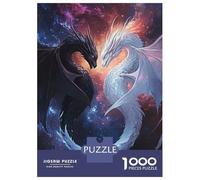 Jigsaws for Adults1000 Pieces Black And White Dragons Jigsaws for Adults Hands-on Game Difficult Challenge Help The Brain Exercise 70x50cm/1000pcs
