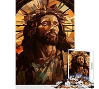 Jigsaws for Adults1000 Pieces Black Jesus Christ Poster Educational Toy Great Gift for Games for Educational Game Train Your Brain And Hands Size 38x52cm