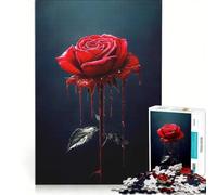 Jigsaws for Adults1000 Pieces Bloody Rose, Practical Game, But Fun And Humorous, Suitable for Desktop Decoration 50x75cm