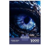 Jigsaws for Adults1000 Pieces Blue Dragon Eye Jigsaws for Adults Hands-on Game Difficult Challenge Help The Brain Exercise 38x26cm/1000pcs