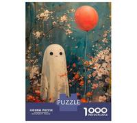 Jigsaws for Adults1000 Pieces Boho Ghost with Balloon Jigsaws for Adults Hands-on Game Difficult Challenge Help The Brain Exercise 70x50cm/1000pcs