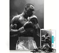 Jigsaws for Adults1000 Pieces Boxer in The Rain Exact Edge Art Thinking Skill Game Quiet Play Game Birthday Mind Gift (38x52cm)